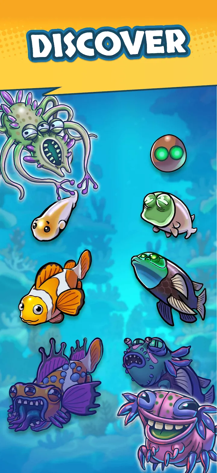 Különleges halak és víz alatti lények a Submarine Quest világában